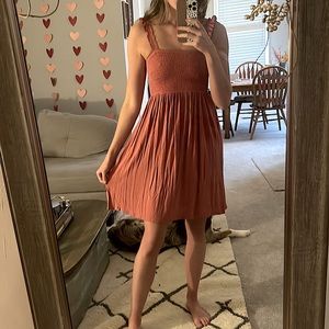 Coral Long dress with ruffle straps